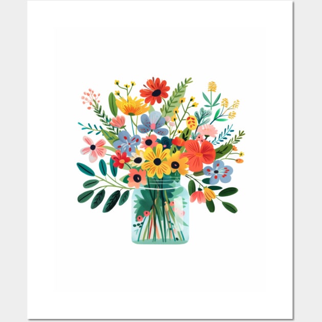 Fresh Flowers in Vase Wall Art by Sam Pernoski